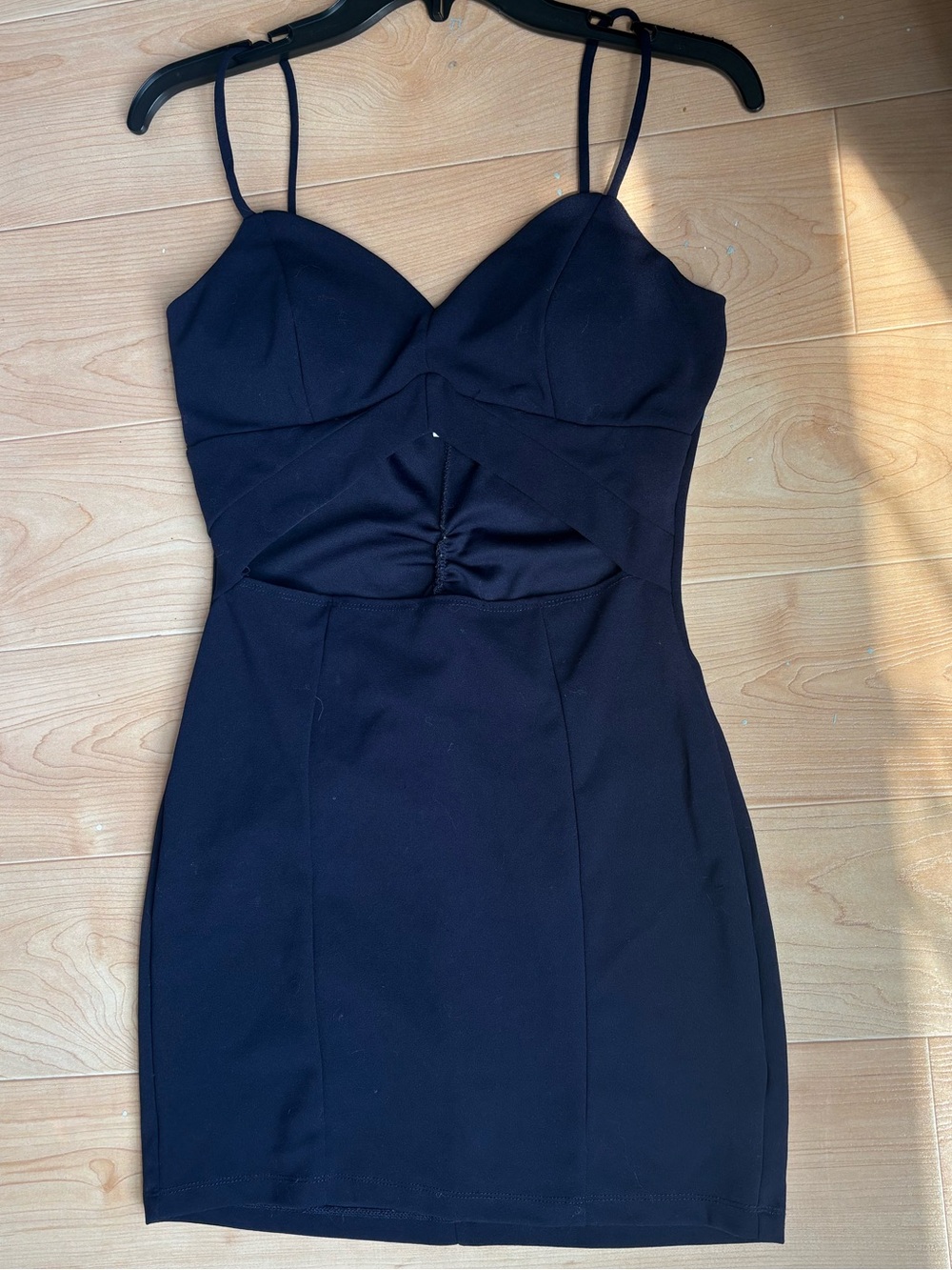 Emerald Sundae Navy Blue Mini Dress with Spaghetti Straps